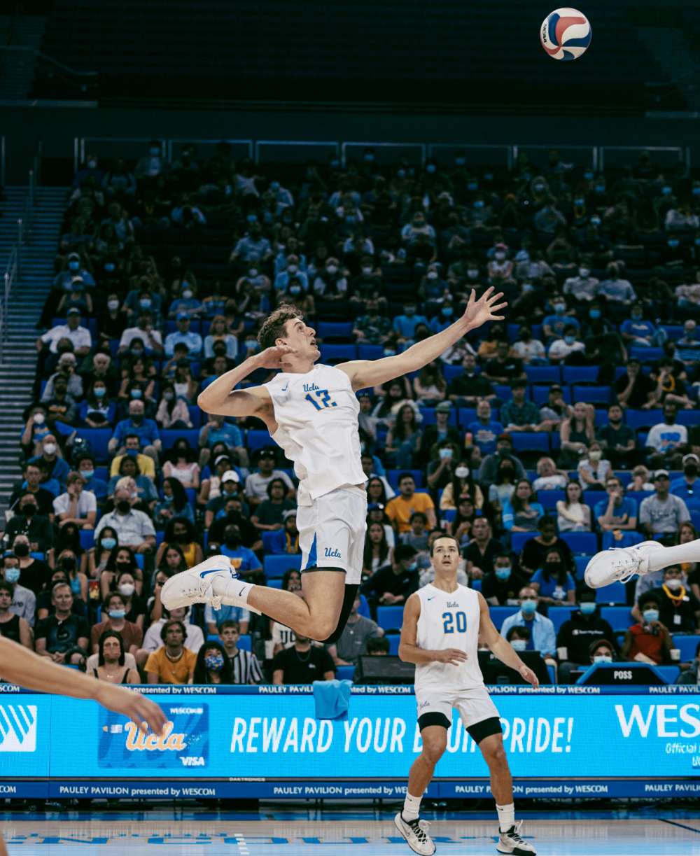 Alex Knight playing volleyball