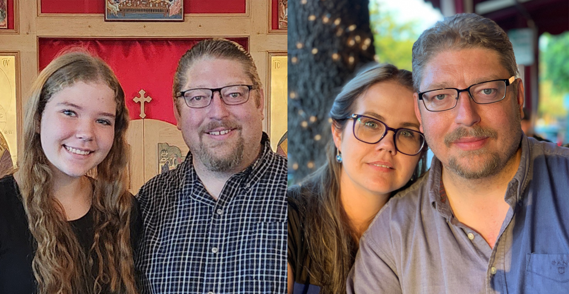 Dan Freeborn with his daughters